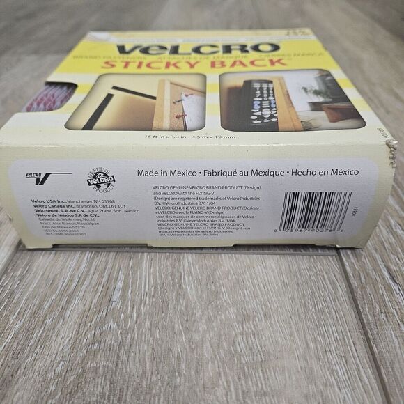 Velcro Sticky Back General Purpose Hook And Loop Fastner 15ft Black Roll - Picture 3 of 4